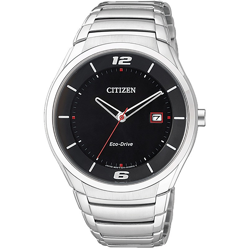 国行 西铁城(CITIZEN)手表 时尚休闲光动能钢带日期显示商务休闲男表 BM6951-57E
