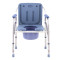坐便椅坐便凳子孕妇老人病人坐便器可折叠厕所大便椅移动马桶加厚乳白色804-4 默认尺寸 花色皮革坐垫颜色随机