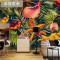 3D个性东南亚风格热带雨林植物花卉背景墙纸手绘客厅餐厅大型壁画_9 无缝环保油画布（整张）