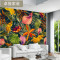 3D个性东南亚风格热带雨林植物花卉背景墙纸手绘客厅餐厅大型壁画_9 无缝环保油画布（整张）