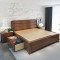 老故居 床 实木床 现代中式全实木家具 木质婚床 双人床1.8 1.5米 卧室家具 1.8米标准单床+床头柜*2