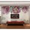 欧式怀旧复古花卉油画壁纸手绘大型客厅卧室电视背景墙纸美式_9 高档进口油画布（整幅）