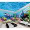 儿童卡通海豚乐园主题背景墙纸卧室大型高档壁纸壁画海洋海底世界_2_1 高档无缝宣绒（整幅）