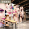 美容美店红唇美女拼图墙纸壁画3D立体个性服装店背景墙商场壁纸_3 无缝进口宣绒布（整张）