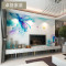 中国风水墨大型壁画电视背景墙壁纸壁画客厅卧室无纺布壁纸现代 无缝真丝布一平米