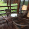 【京好】 藤椅子茶几三件套五件套组合 高档办公阳台休闲户外家具E79 咖啡色1桌3椅