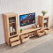 A家 电视柜 北欧实木电视柜茶几组合储物柜边柜客厅家具现代简约风格 胡桃木色-电视柜