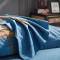 南极人(NanJiren)家纺 北欧全棉刺绣四件套简约纯棉套件拼色床单被套1.8m床上用品 松果绿 适用1.5/1.8m床-被套200×230cm