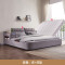 A家家具 床 双人床 布艺床 现代简约布床1.5米1.8米主卧床北欧床可拆洗设计多功能 1.8米榻榻米【灰色】+床垫