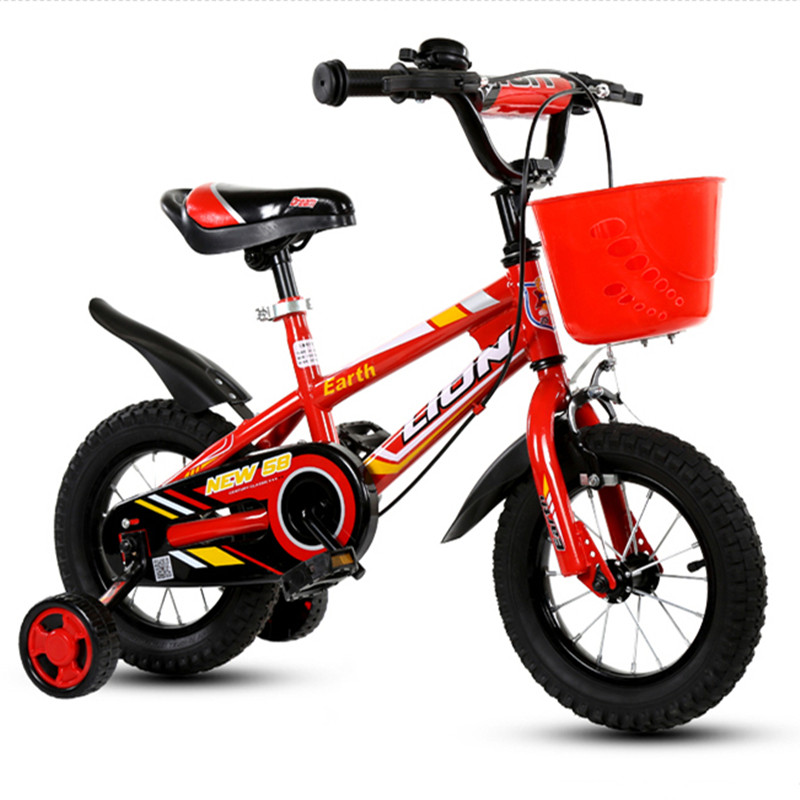 奇客童车qk-途乐儿童自行车2 3 4 5 6 7 8 岁儿童脚踏车高低可调单车 红色 18寸