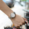 飞亚达(FIYTA)手表 芯动系列商务休闲防水时尚间金钢带机械情侣表 女表LA520003.WWW