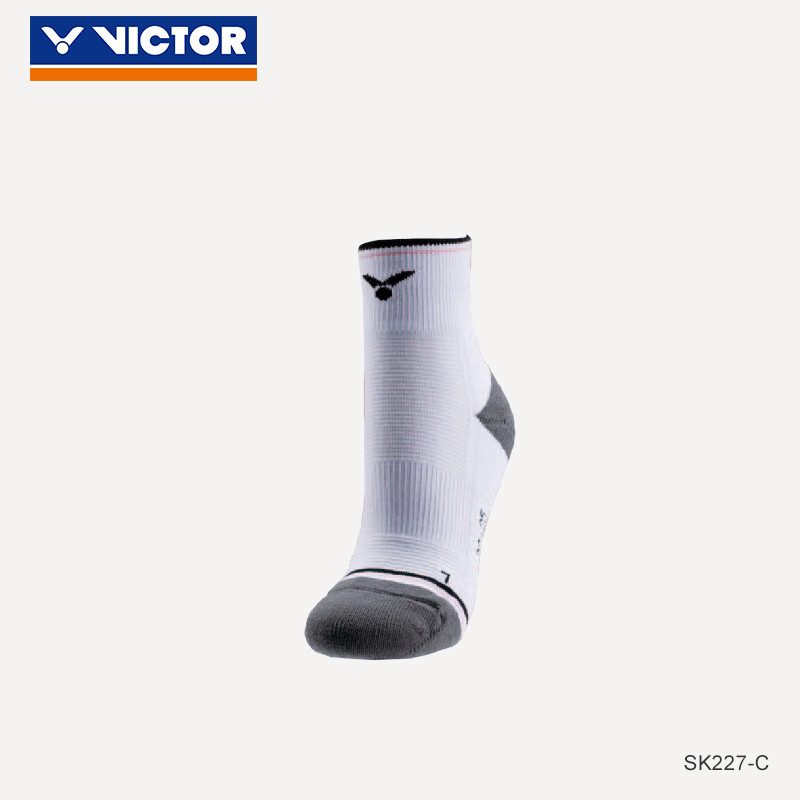 VICTOR威克多羽毛球袜女款专业运动袜中筒 SK227 运动袜（女）C-SK227C(黑色) 22cm-25cm