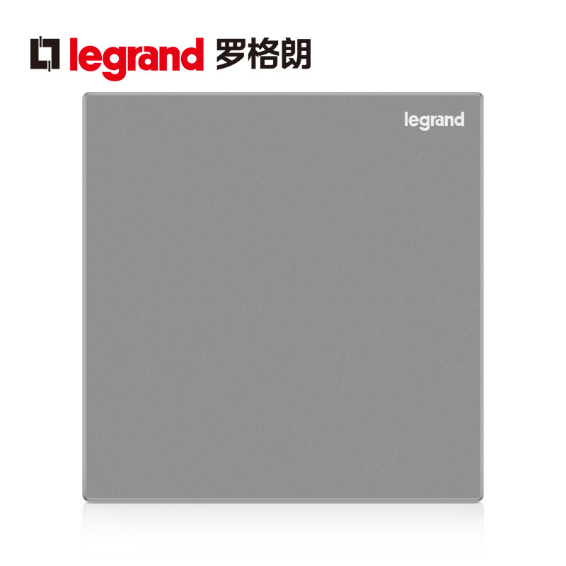 TCL罗格朗(Legrand)开关插座面板逸景深砂银5五孔插座二三插智能家居家用暗装墙壁86型电源插座 空白面板 逸景深砂银