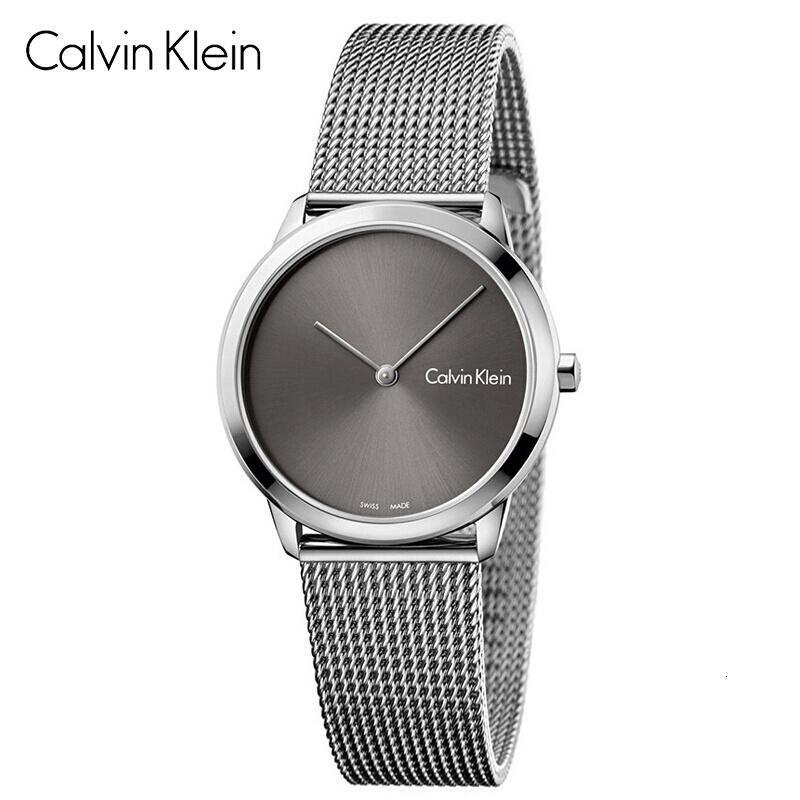 卡尔文·克莱恩(Calvin Klein) ck手表永恒系列米兰钢带石英表 男女腕表情侣表K3M2112X K3M221Y3黑面中性款