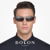 BOLON暴龙偏光太阳镜男士方形半框潮流墨镜开车个性眼镜BL2282 镜框枪色/镜片灰色A15