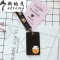 韩国情侣公交卡套钥匙扣学生可爱小猫饭卡卡套地铁校园禁卡包_1_3 黑卡幸运猫