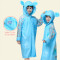 儿童雨衣男童儿童雨衣女童宝宝学生雨衣儿童带书包位加厚雨披_15_0 蓝色大象