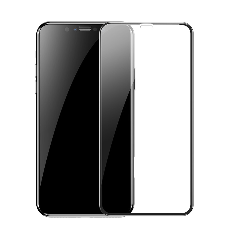 倍思 0.3mm全屏全玻璃钢化膜 For iP 6.5寸(2018) 黑色 SGAPIPH65-KC01