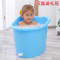 新款宝宝洗澡桶加厚塑料0-4岁小孩沐浴盆儿童浴桶婴儿浴盆可坐泡澡桶天蓝色（0-4岁宝宝）适 天蓝色（0-4岁宝宝）适合100cm以下