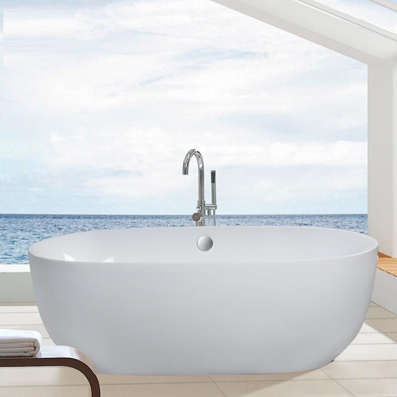 欧式家用浴缸亚克力卫生间单人普通浴缸独立式1.5/1.7米 &asymp1.7M 默认颜色