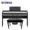 雅马哈新款 P125数码电钢琴88键重锤儿童成人考级智能 P125B（黑色）全套+双人琴凳+全套配件