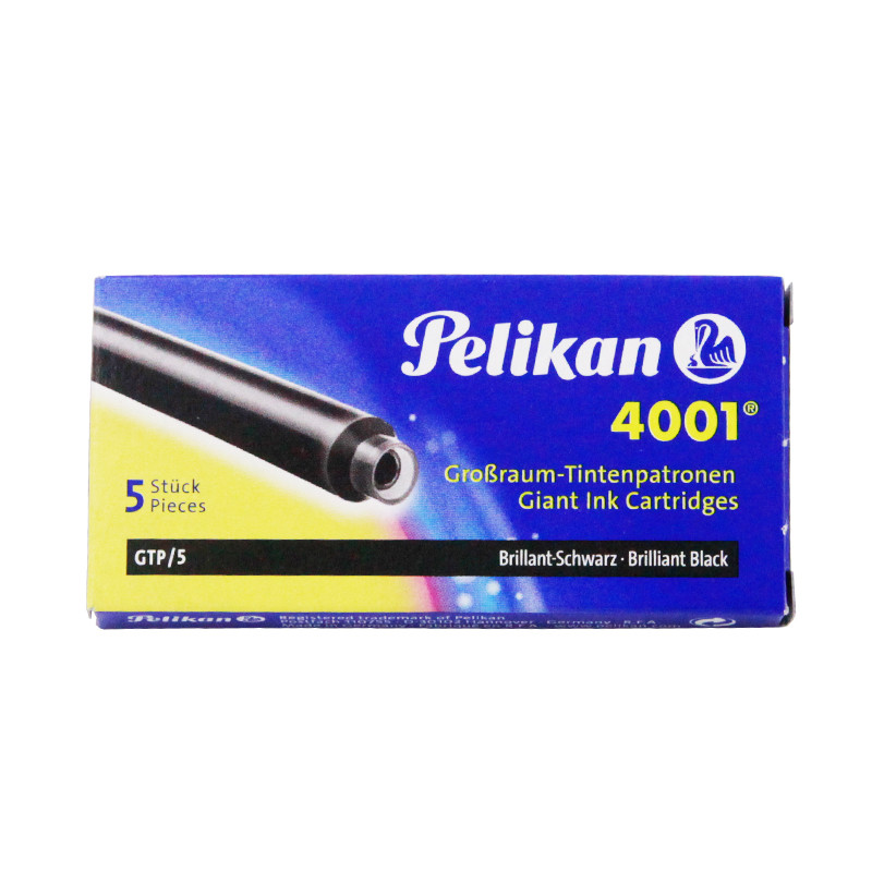 百利金（Pelikan ）4001德国进口非碳素墨水胆 4001长墨囊-一盒5支3盒装