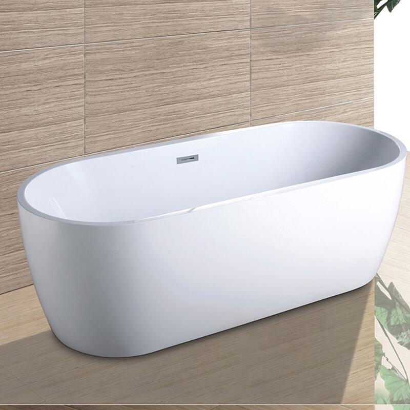 厂家批椭圆形浴缸嵌入式亚克力浴缸家用独立式浴缸1750*790*600_6 默认尺寸 默认颜色