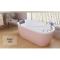浴缸迷你小户型浴缸欧式家用卫生间加热洗澡充气落地哑光单人浴缸一体_9 白色金五件套 1.2m
