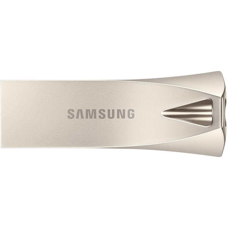 三星（SAMSUNG)128G 金属外壳五防 USB 3.1 BAR PLUS 香槟银 高速U盘 闪存盘300MB/S