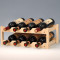 实木家用红酒架摆件创意葡萄酒架酒瓶收纳架欧式红酒架瓶架 加强版三层碳化酒架