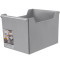桌面塑料文件夹收纳盒橱柜餐具收纳箱手提档案资料储物盒_2 小号白色