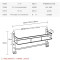 太空铝浴室置物架壁挂卫生间置物架毛巾架浴巾架收纳层架_5_9 长度600mm