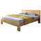 一米色彩 现代简约主卧全实木床北欧1.5米1.8米原木双人床卧室家具经济型 1.8M单床+1床垫+2床头柜