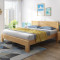一米色彩 现代简约主卧全实木床北欧1.5米1.8米原木双人床卧室家具经济型 1.8M单床+2床头柜