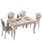 欧式餐桌椅组合现代简约长方形6人饭桌小户型简欧实木大理石餐桌 1.6单餐桌【送装】