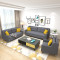 北欧布艺沙发组合小户型三人简约现代客厅整装家具可拆洗123沙发_431_978 三人_浅灰色+黄色