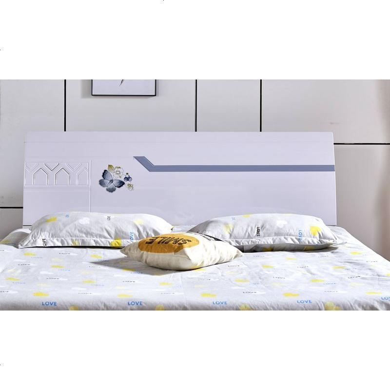 床头板简约现代床头靠背板双人床头1.5米1.8米经济型白色烤漆韩式 1500mm*2000mm_板式-882