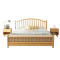 全实木床1.8米1.5双人床北欧现代简约卧室家具进口实木日式床 1800mm*1900mm_床+2柜+20CM_（原木）_