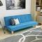 简约现代小户型多功能实木沙发床可折叠单双人客厅皮布艺沙发床_26_267 165长蓝色麻布款_1.5米-1.8米