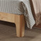 一米色彩 北欧实木床现代简约原木1.8米橡胶木双人床带软靠气压高箱1.5M主卧室 1.8米实木床+1柜