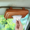 创意汽车用纸巾盒抽车载车内车上天窗遮阳板挂式抽纸盒餐巾纸抽盒(8e5)_卡其色