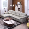 左右真皮沙发现代北欧时尚大小户型客厅沙发组合套装实木家具DZY6008 四人位（3.04米）（C1011米黄)