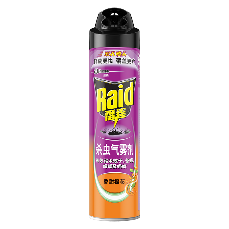 雷达(Raid)杀虫气雾剂 香甜橙花 600ml