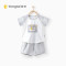 童泰TONGTAI婴童套装夏季婴儿纯棉短袖套装6-24个月-3岁宝宝肩开半袖短裤两件套 90cm 灰色