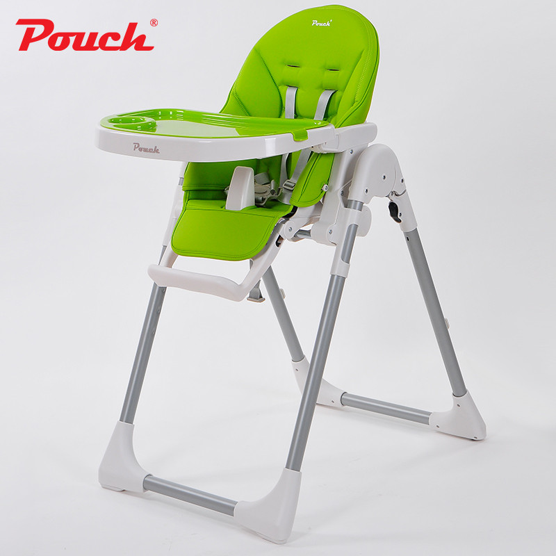 Pouch儿童餐椅多功能便携可折叠婴儿餐椅宝宝餐椅儿童吃饭餐桌 苹果绿