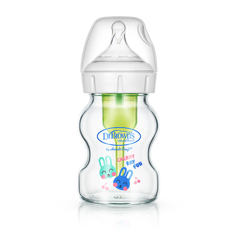 布朗博士爱宝选PLUS玻璃宽口奶瓶套装 晶彩版 WB02630-CH