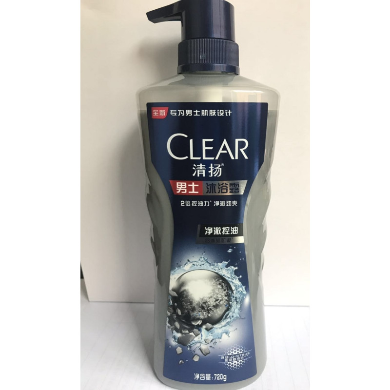 清扬(CLEAR) 男士沐浴露2倍控油力净澈劲爽净澈控油（含冰河矿泥）720g