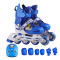 贝德隆(beidelong) 路狮系列闪光溜冰鞋 儿童全套装轮滑鞋 滑冰鞋 直排轮溜冰鞋 蓝色单鞋1双 S码（31-34）