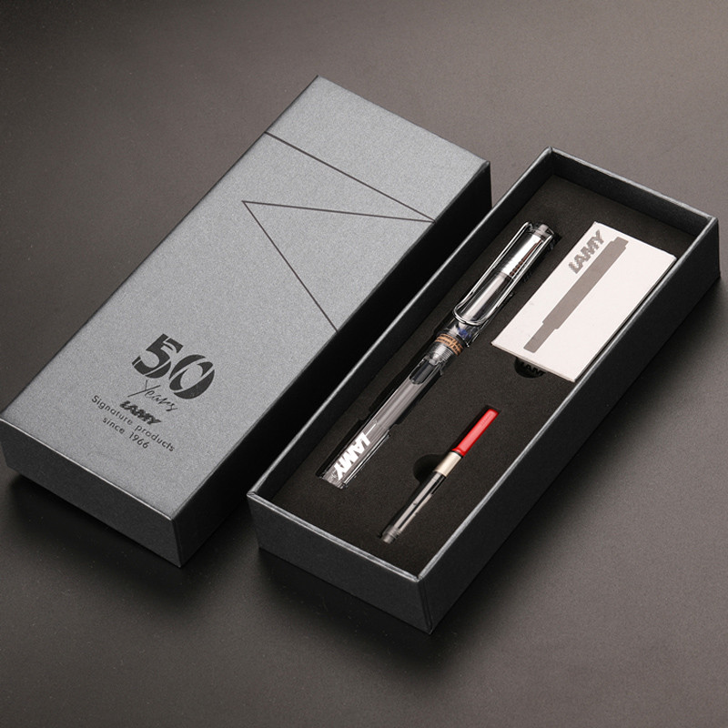 LAMY/凌美狩猎者系列钢笔50周年墨水胆礼盒套装 透明自信F尖0.5mm