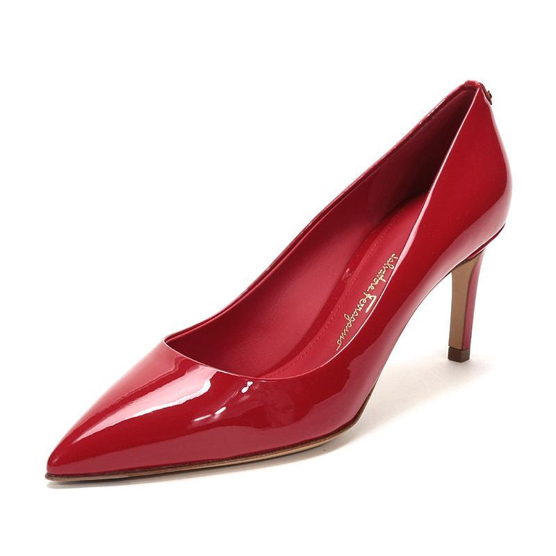 Salvatore Ferragamo 菲拉格慕 女士漆皮尖头高跟鞋 0703281 红色 5C